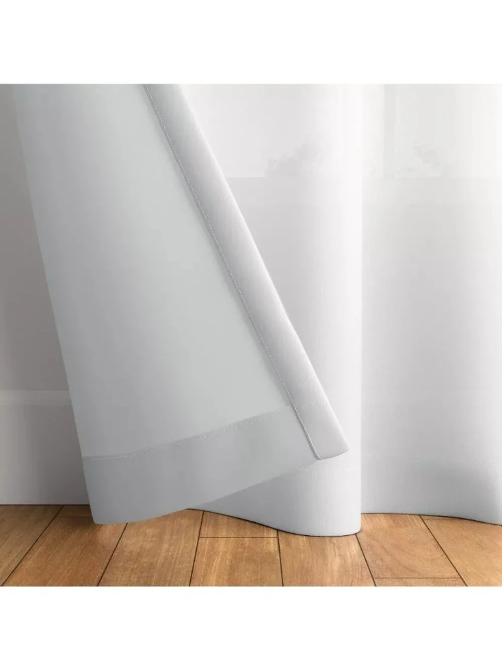 Room Essentials Sheer White Rod Pocket Hang Single Curtain Panel 60